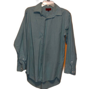 Bergamo New York Light Blue Purple Button Down Size Medium 15-15 1/2